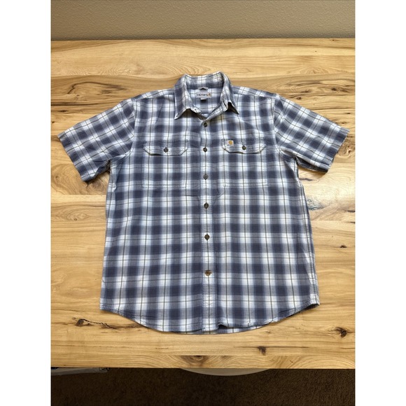 Carhartt Other - Carhartt 104175 Men's Original Fit Midweight Grayish Plaid Shirt Size Medium